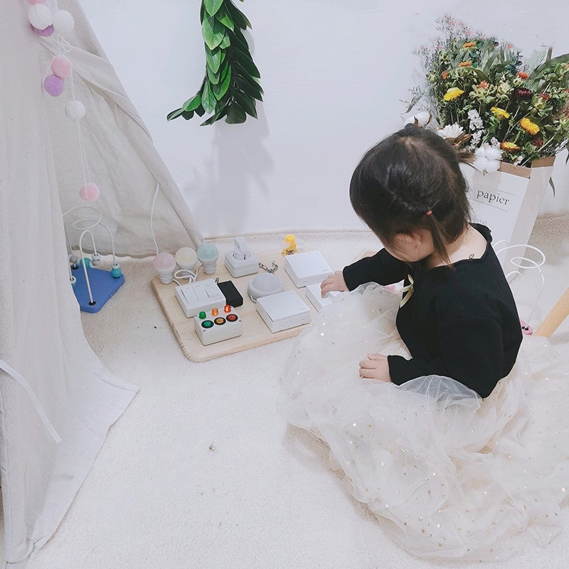 Montessori Children'S Baby Busy Board Diy Accessories Montessori Busy House Hole Board Early Education Puzzle Kindergarten - Image 3